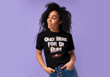 Load image into Gallery viewer, "Only Here for Di Rum" Slogan T-Shirt by Flat Cap Drinks Company