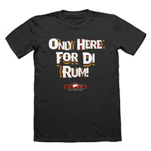 Load image into Gallery viewer, "Only Here for Di Rum" Slogan T-Shirt by Flat Cap Drinks Company